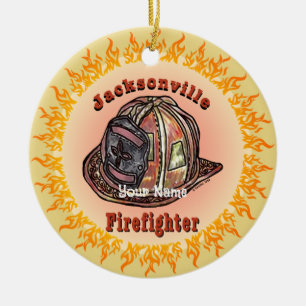 Jacksonville Feuerwehrschmuck Keramik Ornament