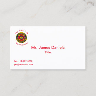 Jacksonville Fire Rescue Emblem Business Card Visitenkarte
