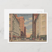 Jacksonville FL, Adams Street View, 1955 Postkarte (Vorne/Hinten)