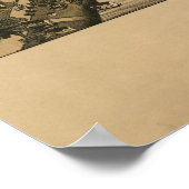 Jacksonville, FL Birdseye Map, Circe 1874 Poster (Ecke)