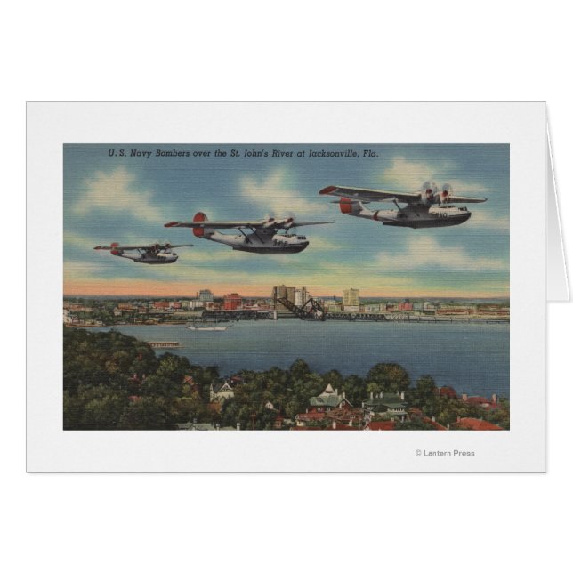 Jacksonville, FL - Navy Bombers über St. John's (Vorderseite (Horizontal))