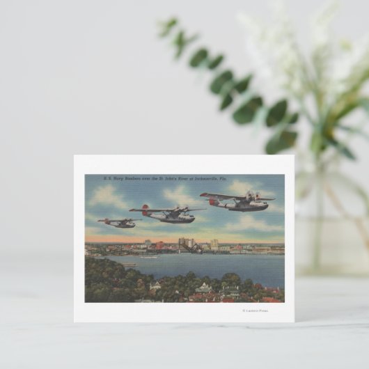Jacksonville, FL - Navy Bombers über St. John's Postkarte (Stehend Vorderseite)