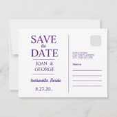 Jacksonville, FL, Save the Date, Vintage Postkarte (Rückseite)