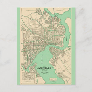 Jacksonville FL Vintage-Karte Postkarte