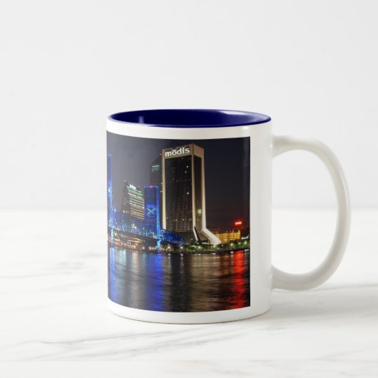 Jacksonville FL Zweifarbige Tasse (Rechts)