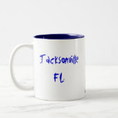 Jacksonville FL Zweifarbige Tasse (Links)
