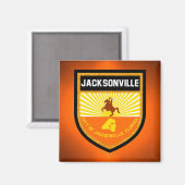 Jacksonville Flag Magnet (Vorderseite/Rückseite)