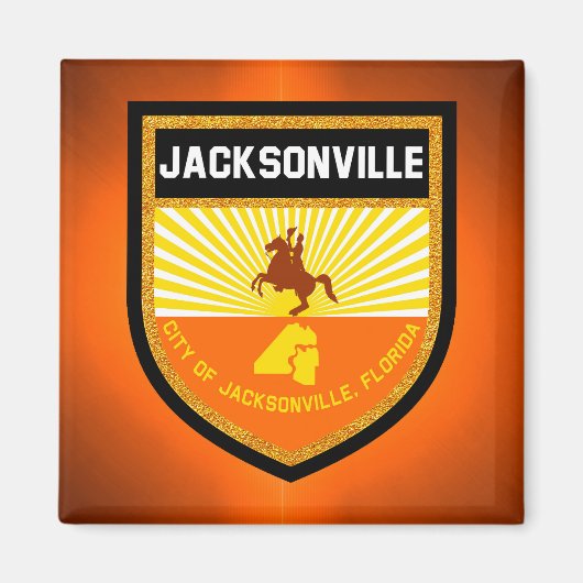 Jacksonville Flag Magnet (Vorne)