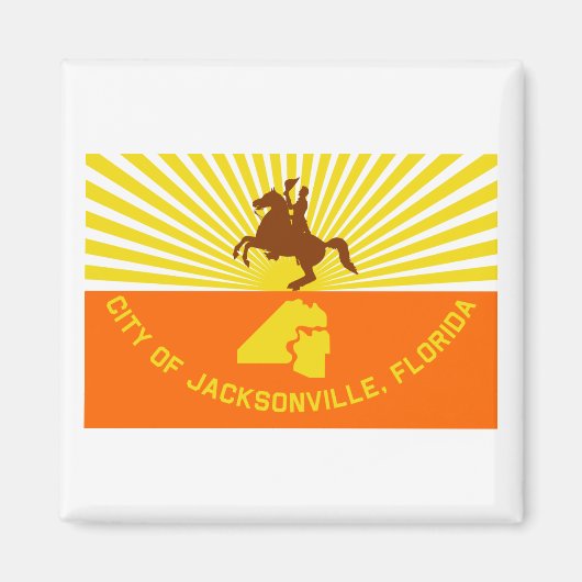 Jacksonville Flag Magnet (Vorne)