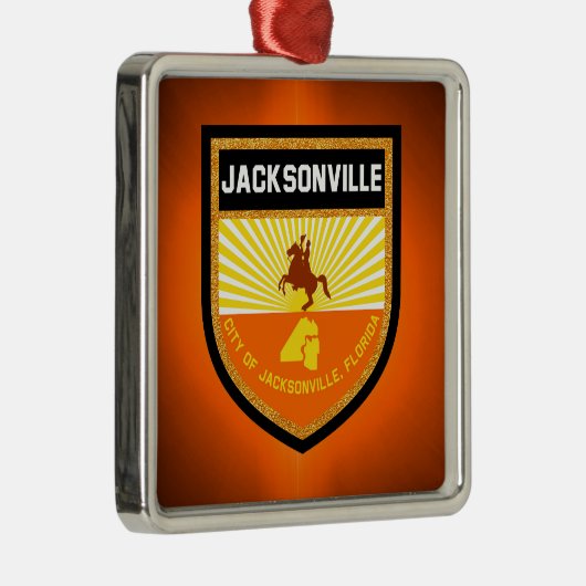 Jacksonville Flag Ornament Aus Metall (Rechts)