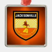 Jacksonville Flag Ornament Aus Metall (Vorne)