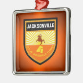 Jacksonville Flag Ornament Aus Metall (Links)
