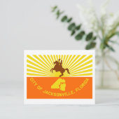 Jacksonville Flag Postkarte (Stehend Vorderseite)