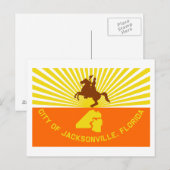 Jacksonville Flag Postkarte (Vorne/Hinten)