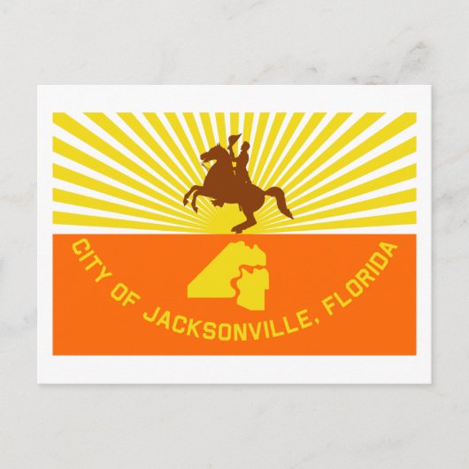 Jacksonville Flag Postkarte (Vorderseite)