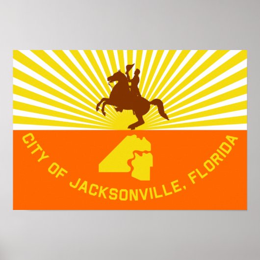 Jacksonville-Flagge Poster (Vorne)