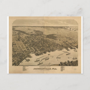 Jacksonville Florida 1876 Postkarte