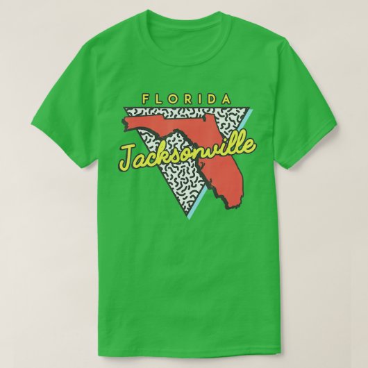 Jacksonville Florida 80er Design Souvenirs T-Shirt (Design vorne)