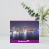 Jacksonville, Florida am Abend Postkarte (Stehend Vorderseite)