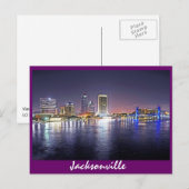 Jacksonville, Florida am Abend Postkarte (Vorne/Hinten)
