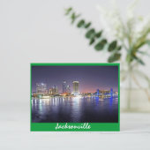 Jacksonville, Florida am Abend Postkarte (Stehend Vorderseite)