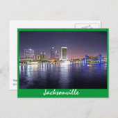 Jacksonville, Florida am Abend Postkarte (Vorne/Hinten)