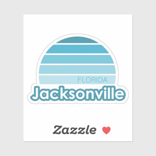 Jacksonville Florida Aufkleber (Blatt)