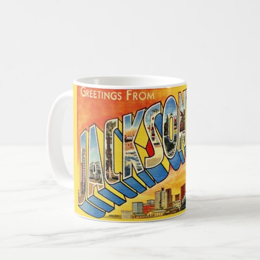 Jacksonville Florida Begrüßungstasse Kaffeetasse (Vorderseite Links)