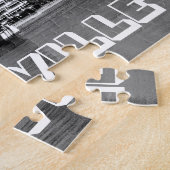 Jacksonville Florida Black and White Bridge Foto Puzzle (Seite)