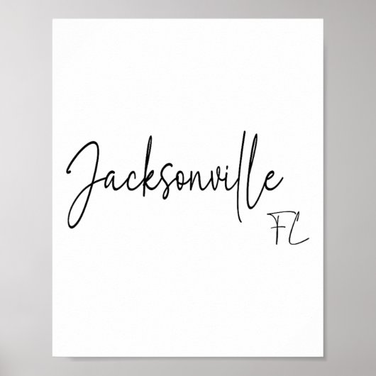 Jacksonville Florida Ca Retro Poster (Vorne)