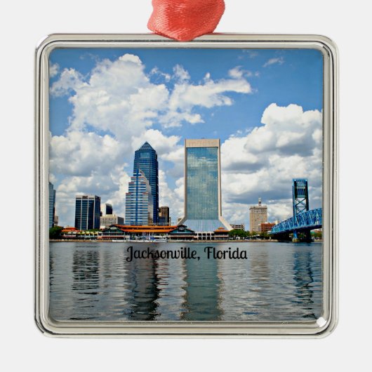 Jacksonville, Florida City Silbernes Ornament (Vorne)