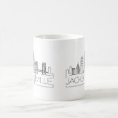 Jacksonville, Florida| City Stylized Skyline Kaffeetasse (Mittel)