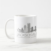 Jacksonville, Florida| City Stylized Skyline Kaffeetasse (Links)
