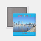 Jacksonville Florida Cityscape Magnet (Vorderseite/Rückseite)