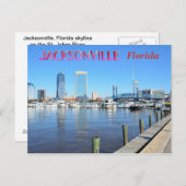 Jacksonville Florida Cityscape Postkarte (Vorne/Hinten)