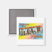 Jacksonville Florida FL Vintage Reise Souvenir Magnet (Vorderseite/Rückseite)