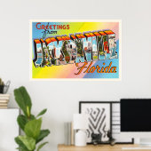 Jacksonville Florida FL Vintage Reise Souvenir Poster (Heimbüro)