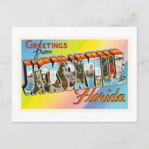 Jacksonville Florida FL Vintage Reise Souvenir Postkarte