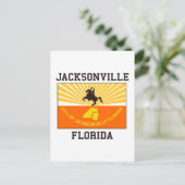 Jacksonville Florida Flag Postkarte (Stehend Vorderseite)