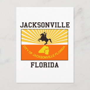 Jacksonville Florida Flag Postkarte