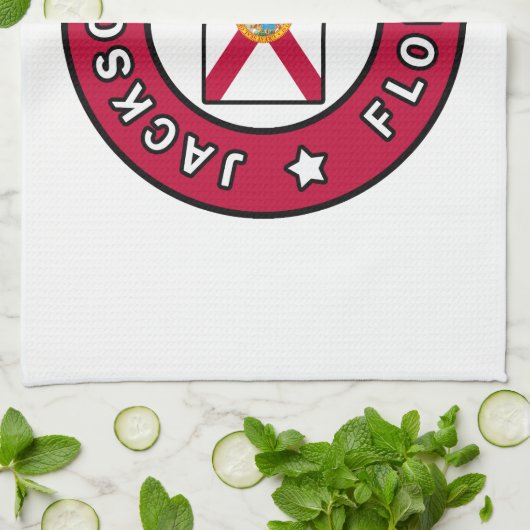 Jacksonville Florida Geschirrtuch (Gefaltet)