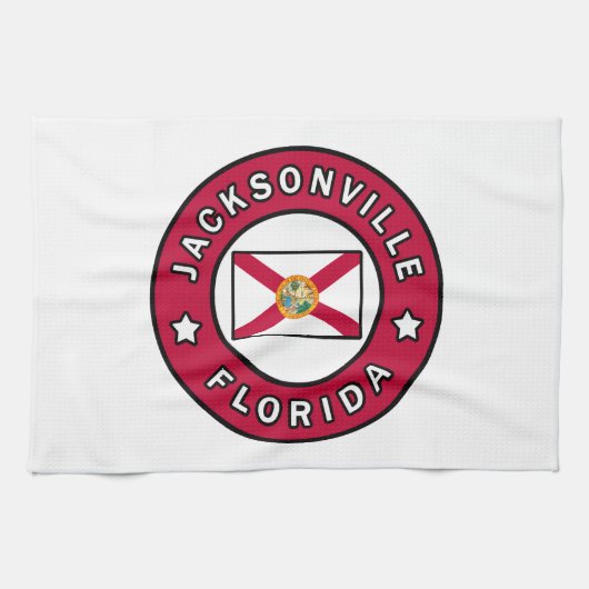 Jacksonville Florida Geschirrtuch (Horizontal)