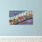 Jacksonville, Florida - Große Buchstabenszenen Leinwanddruck (Insitu (Holzboden))