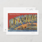 Jacksonville, Florida - Große Buchstabenszenen Postkarte (Vorne/Hinten)