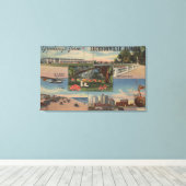 Jacksonville, Florida - Grüße von Leinwanddruck (Insitu (Holzboden))