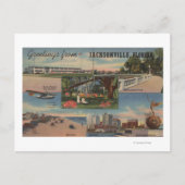 Jacksonville, Florida - Grüße von Postkarte (Vorderseite)