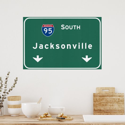 Jacksonville Florida Interstate Highway Freeway: Poster (Küche)