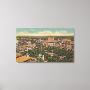 Jacksonville, Florida - Luftaufnahme des Säumens Leinwanddruck