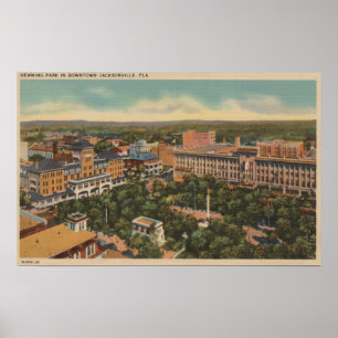 Jacksonville, Florida - Luftbild von Hemming Poster
