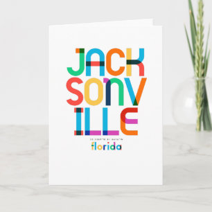 Jacksonville Florida Mid Century, Pop Art, Karte